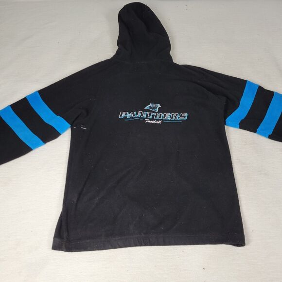 Carolina Panthers Jacket Size Medium NFL Football 1/4 Zip Gray Sweater Pullover - Picture 2 of 16